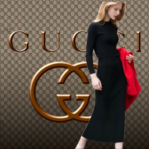 Gucci Dresses & Skirts - Auth GUCCI Vintage Maxi Skirt Black